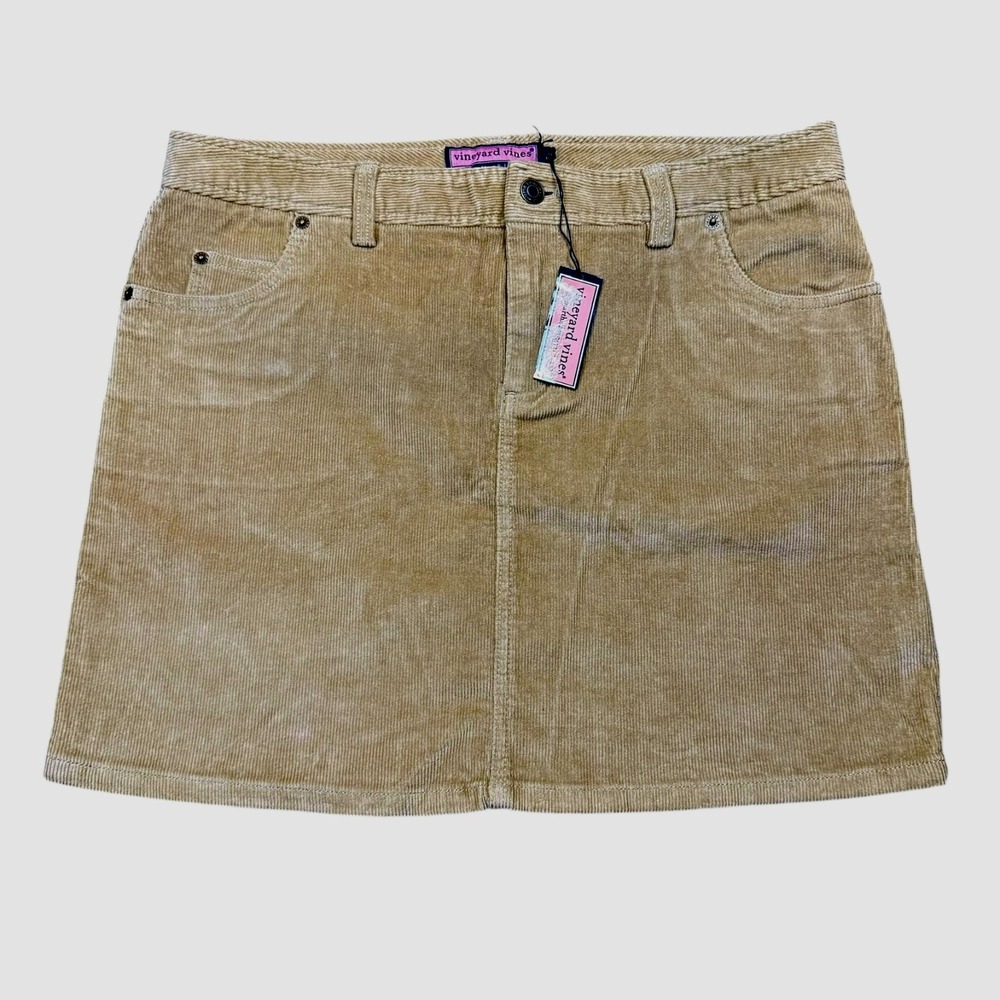 Vineyard Vines Corduroy Skirt Brown Size 10 Women's NWT